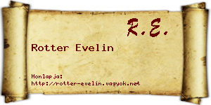 Rotter Evelin névjegykártya